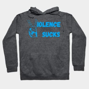 Violence sucks with peace symbol Hoodie